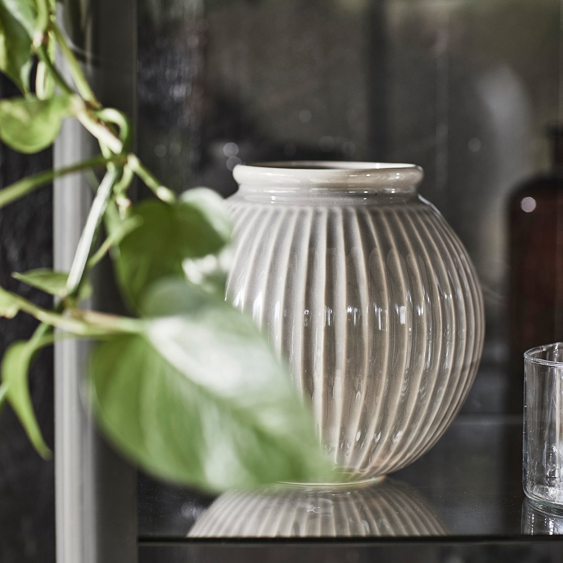 VANLIGEN Vase, gray IKEA