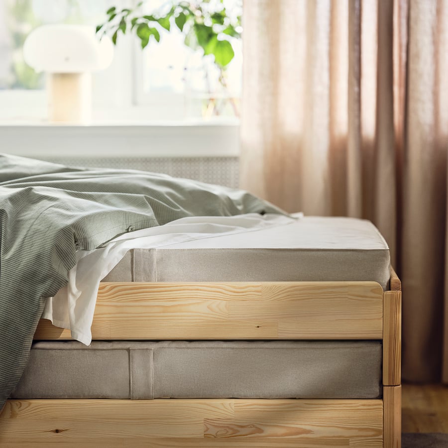 VANNAREID Pocket spring mattress, firm/beige, Twin IKEA