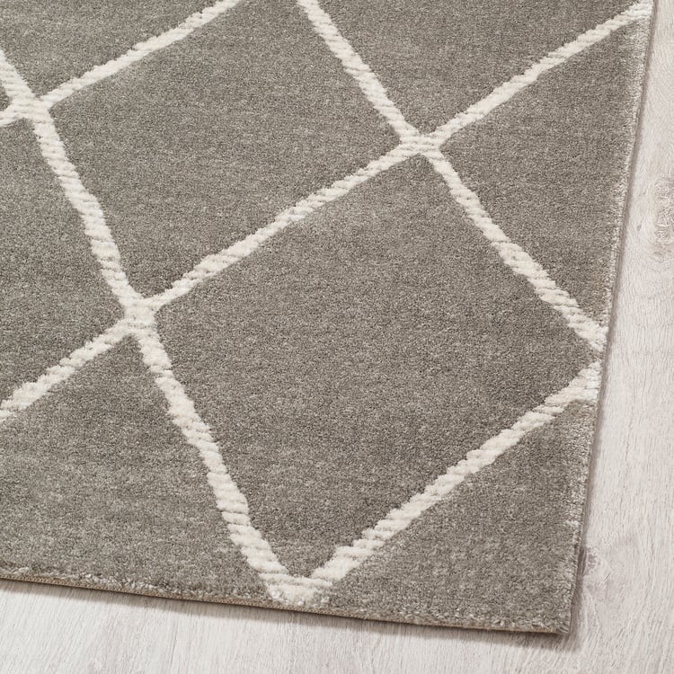 VANTORE rug, low pile, gray/white diamond pattern, 7'10"x9'10" IKEA