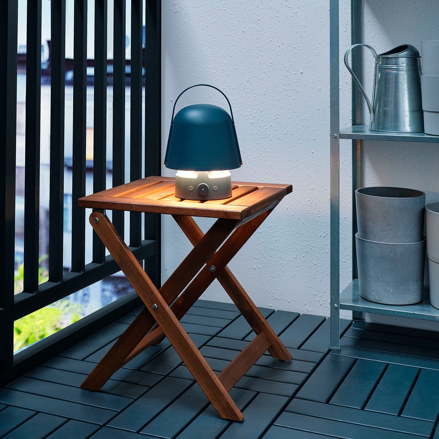 VAPPEBY Bluetooth speaker lamp, outdoor/blue IKEA