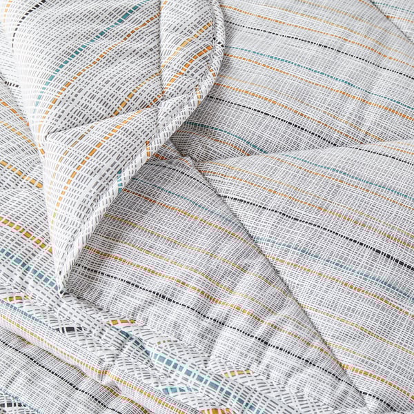 Varart Comforter Set 7 Pieces White Gray Queen Ikea