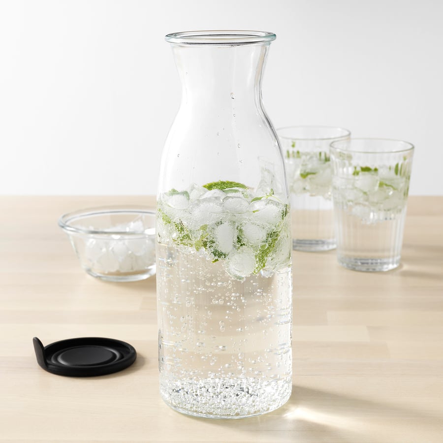 VARDAGEN Carafe with lid, clear glass IKEA