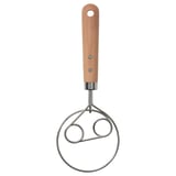 VARDAGEN Dough whisk, stainless steel/beech, 10 1/4 "
