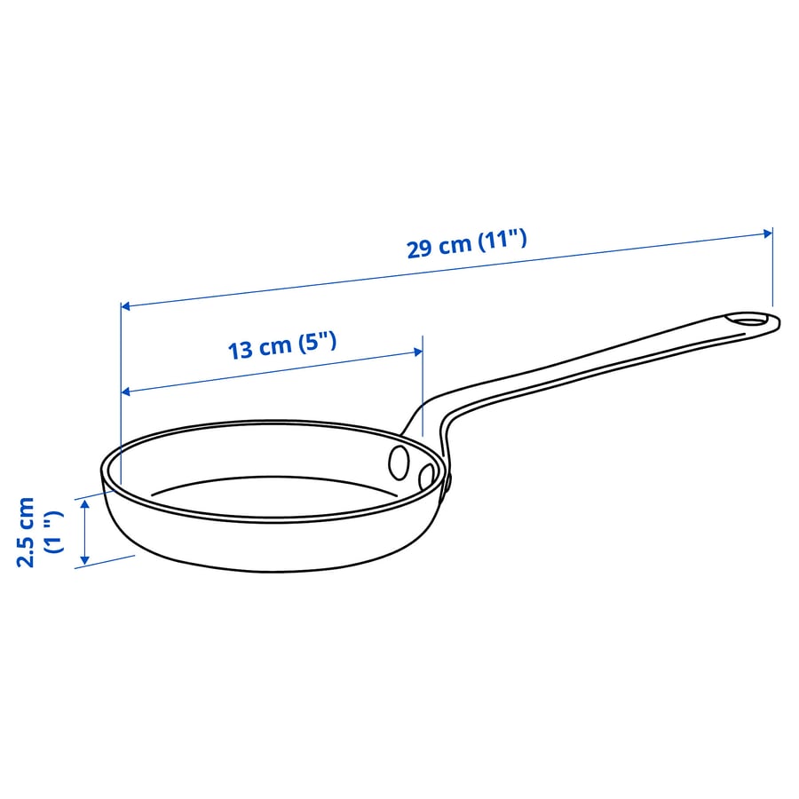 VARDAGEN frying pan, carbon steel, 5" IKEA