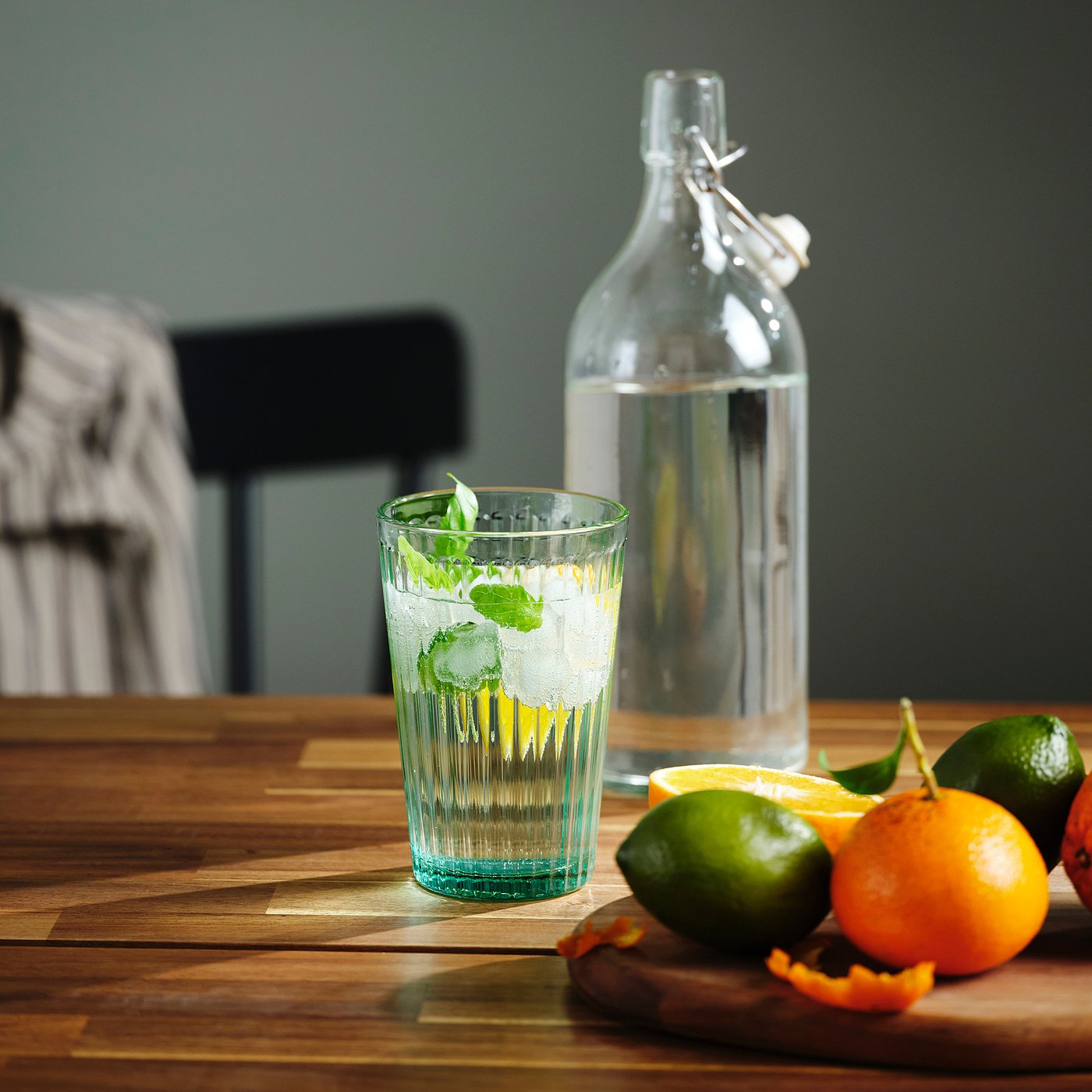 VARDAGEN glass, light turquoise, 15 oz - IKEA