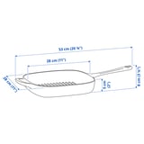 VARDAGEN Grill pan, cast iron, 11x11 "
