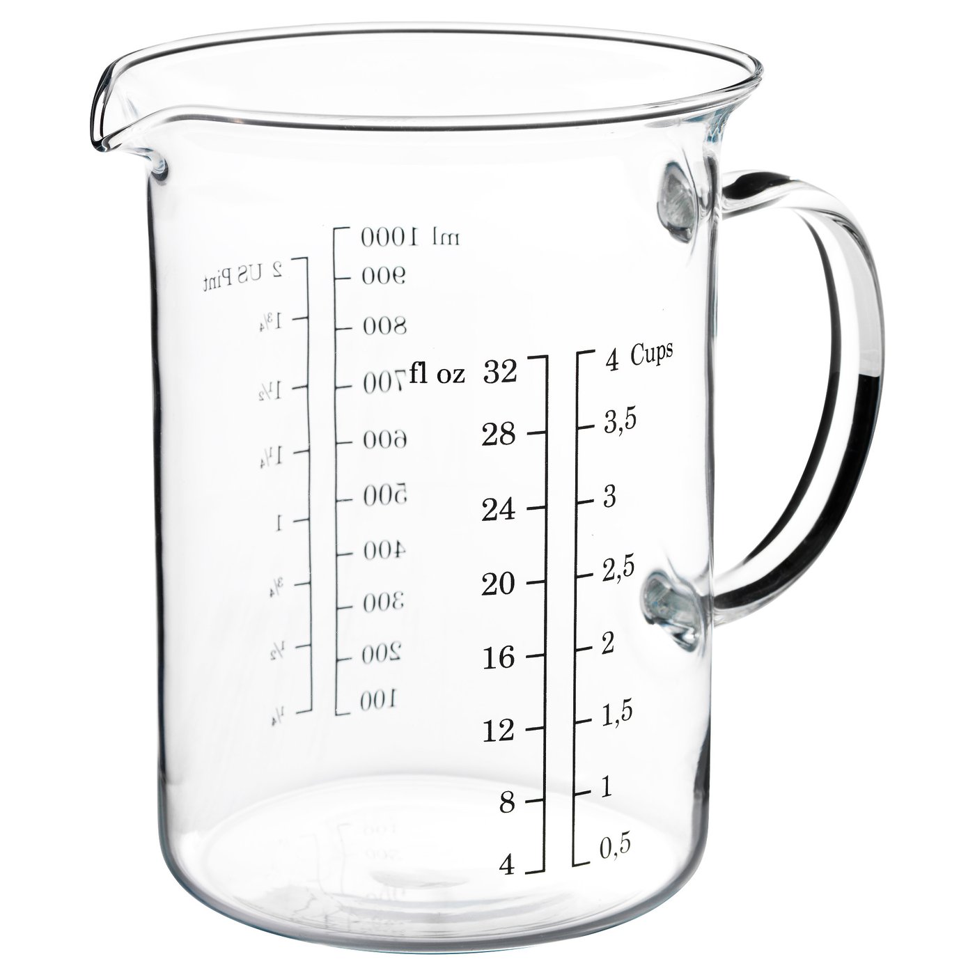 VARDAGEN Measuring cup, glass, Volume 34 oz IKEA