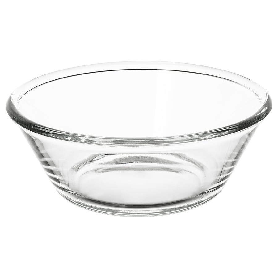VARDAGEN Serving bowl, clear glass, 8 "