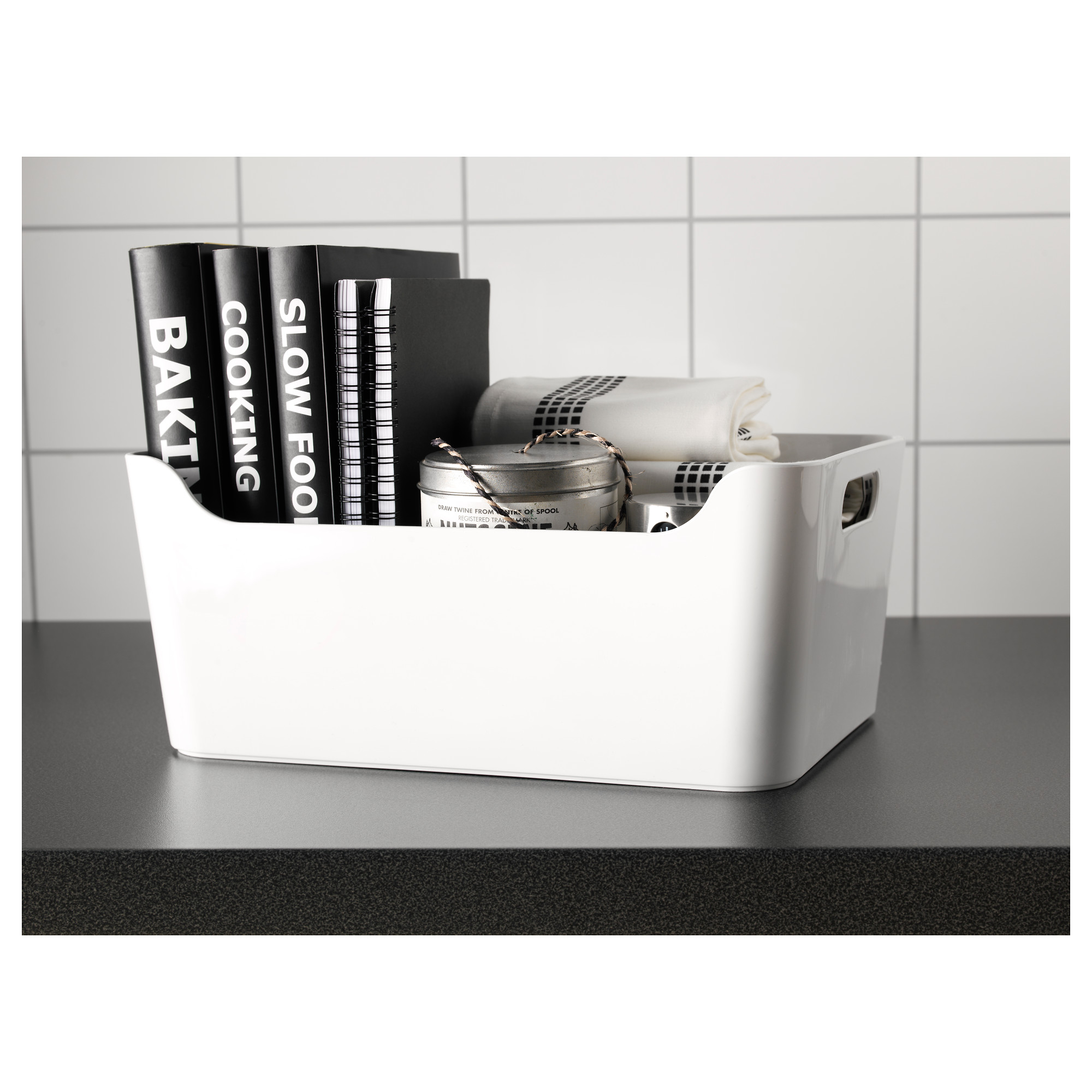 VARIERA Box, high gloss white, 13 1/4x9 1/2 " IKEA