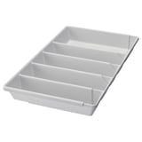 VARIERA white cutlery organiser, rectangular shape, adjustable compartments, made from recycled plastic.