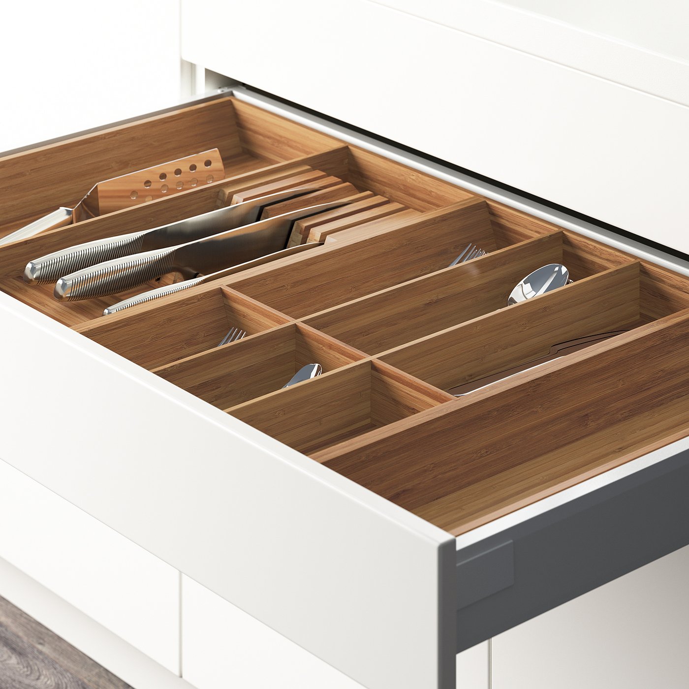 Variera Flatware Tray Bamboo Width 11 Ikea