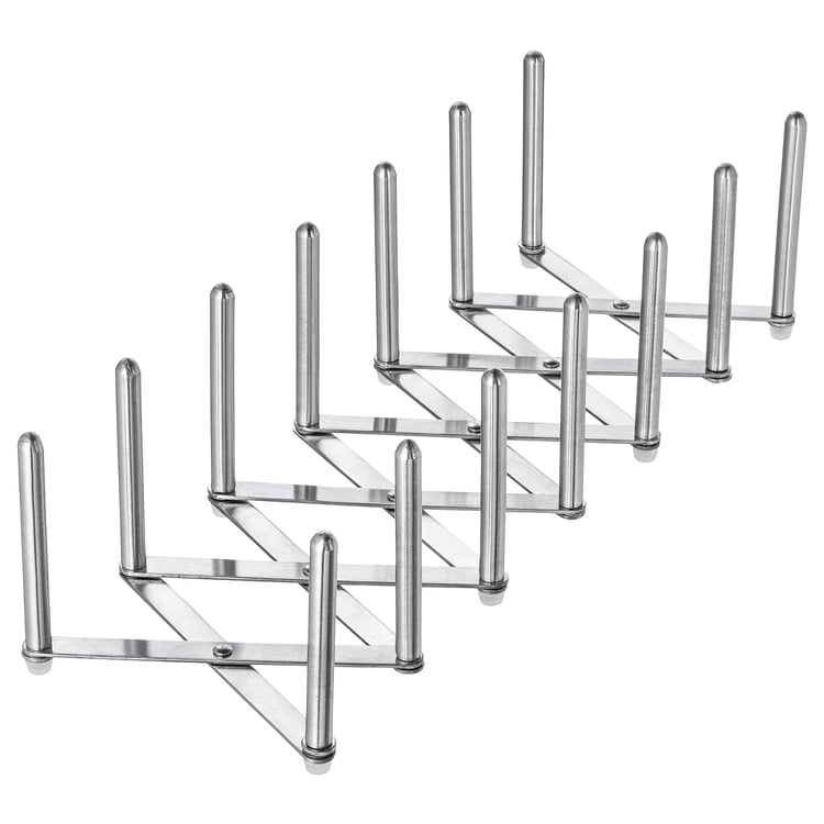 IKEA VARIERA adjustable stainless-steel pot lid organizers
