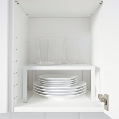 Kitchenette Cuisine simple160 cm, armoires en blanc et béton graphite Pino