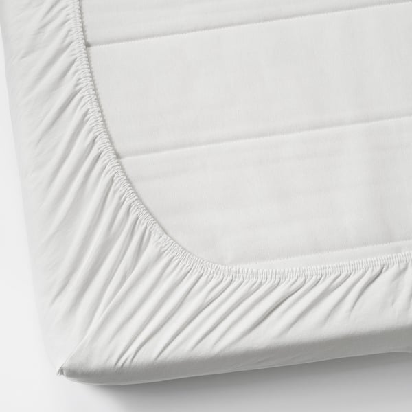 VÅRVIAL Twin fitted sheet, white - IKEA