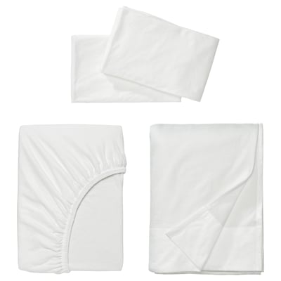 VÅRVIAL Sheet set, white, Queen