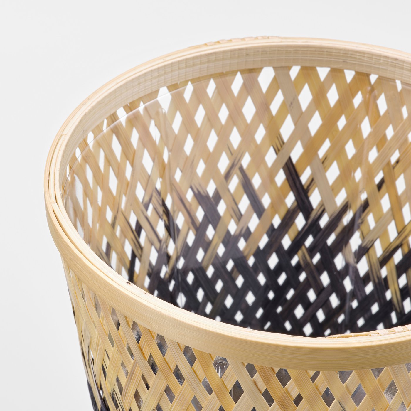 VATTENMELON Plant pot, bamboo natural/black, 6" IKEA