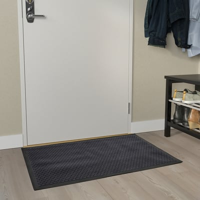 VATTENVERK Door mat, indoor, dark gray, 2 ' 0 "x2 ' 11 "