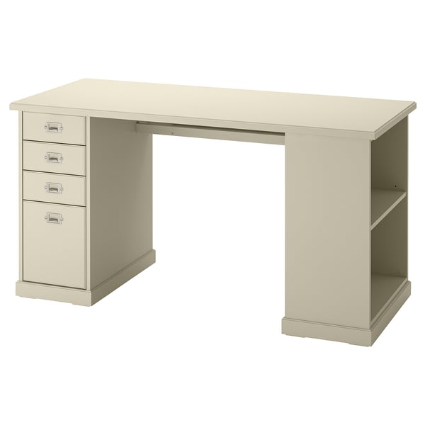 B olie Klant Verrast zijn VEBJÖRN Desk, beige, 551/8x235/8" - IKEA