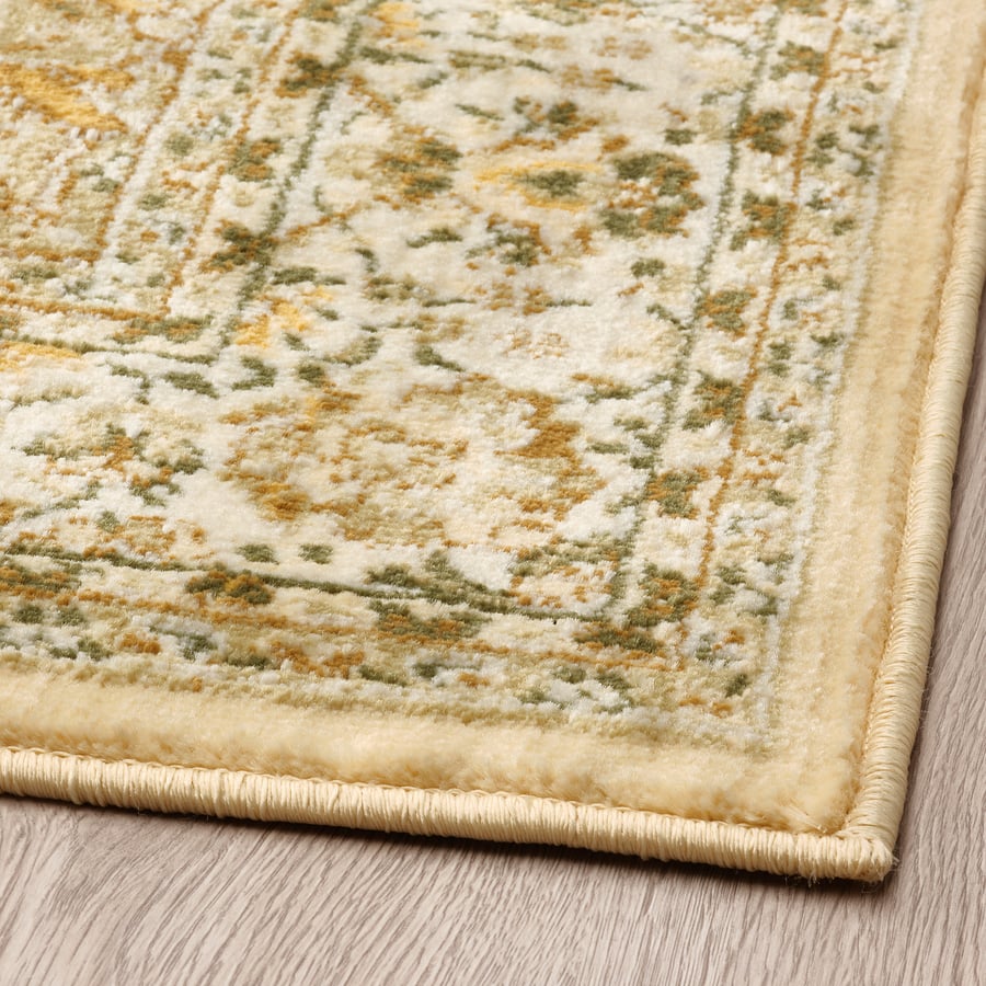 VEDBÄK Rug, low pile, yellow/green, 5