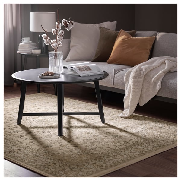 VEDBÄK Rug, low pile, yellow/green, 5'7"x7'7" IKEA