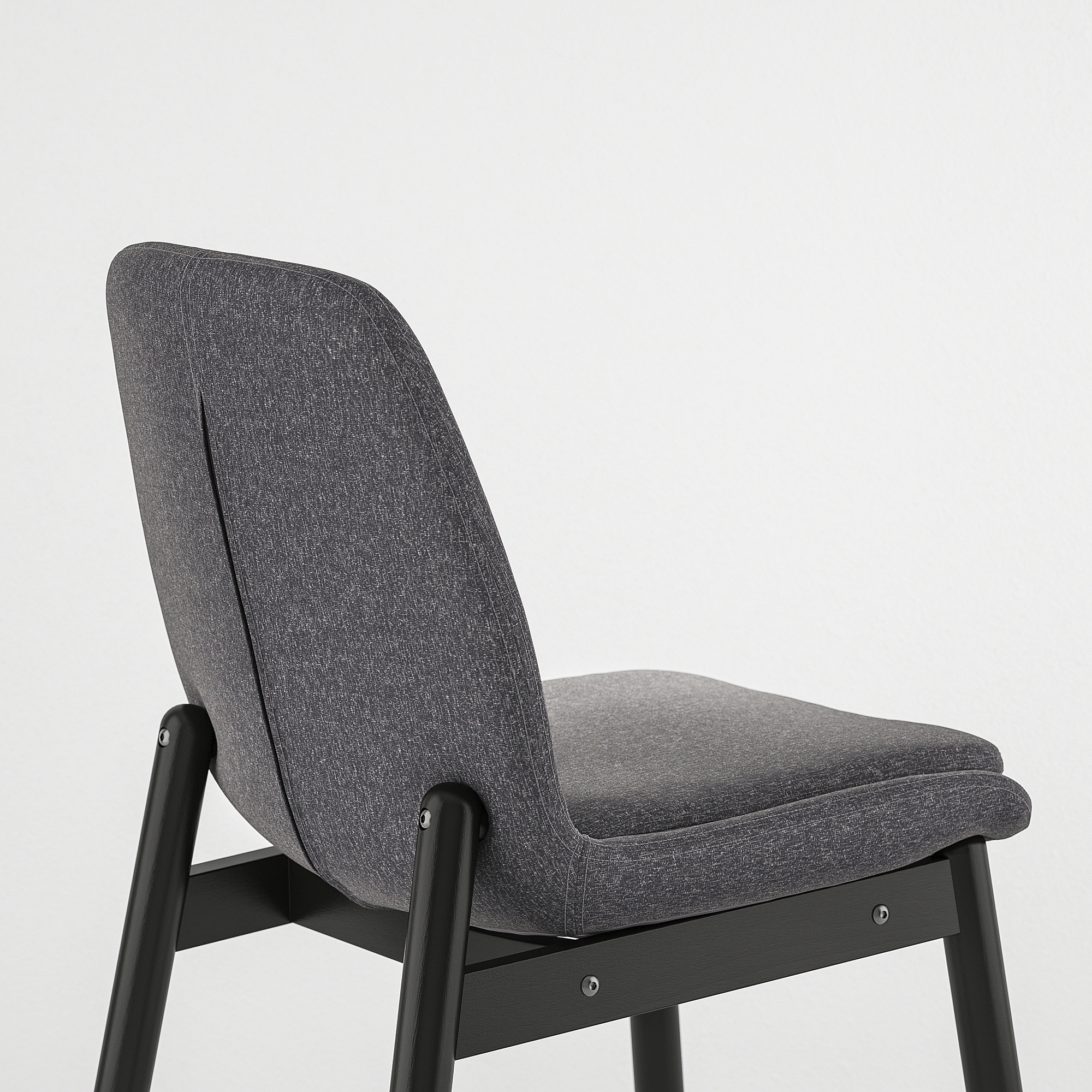 VEDBO Chair, black, Gunnared dark gray IKEA