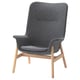 VEDBO High back armchair, Gunnared dark gray