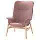 VEDBO High back armchair, Gunnared light brown-pink