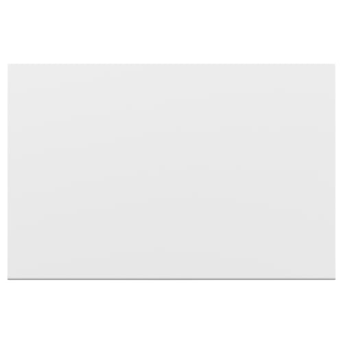 White VEDDINGE kitchen panel, rectangular, smooth, lacquered fiberboard.