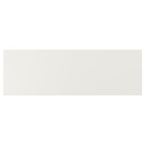 White VEDDINGE kitchen cabinet, sleek and modern, fiberboard with smooth polyurethane finish.