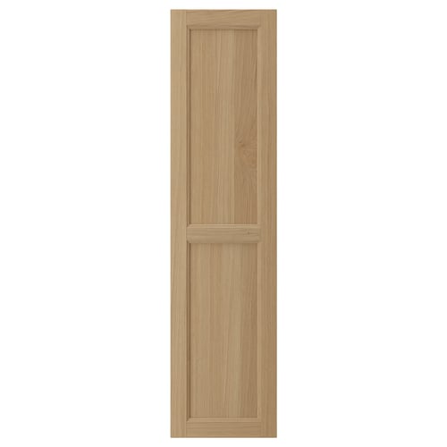 VEDHAMN natural wood kitchen door with oak veneer and solid oak frame in rectangular shape.