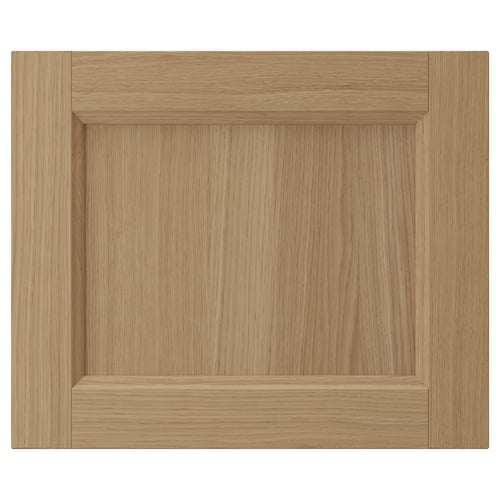 Natural oak VEDHAMN cabinet door - wooden rectangular panel with solid oak frame.