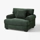Green VENNGARN sofa, soft fabric, deep seat, rolled arms, cosy design.