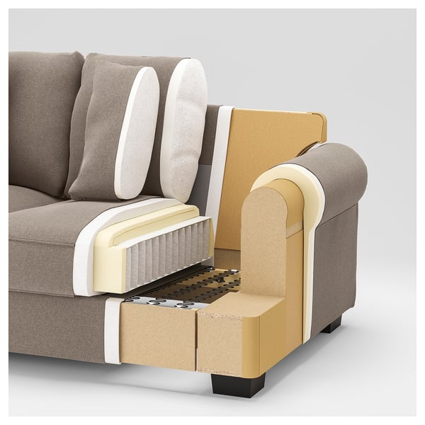VENNGARN Loveseat, Johanneshov brown-beige