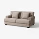 VENNGARN sofa, beige, soft fabric, rolled arms, deep seat, high back.