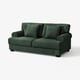 VENNGARN sofa: dark green, rounded, cushioned, traditional design with deep seating.
