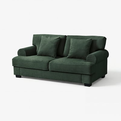 VENNGARN sofa: dark green, rounded, cushioned, traditional design with deep seating.