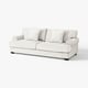 VENNGARN sofa, light grey, plush fabric, spacious design, rolled arms, cushioned seat.