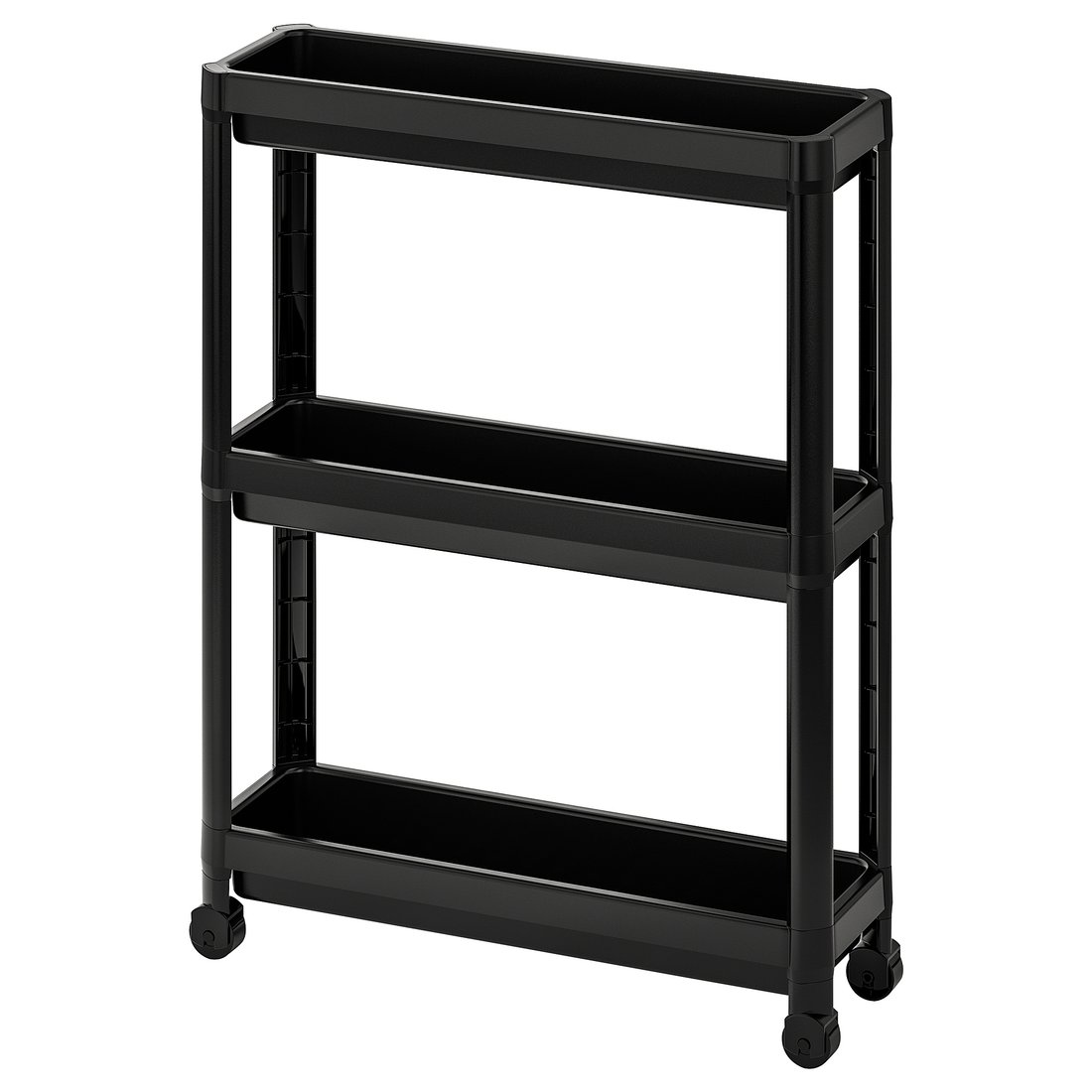 VESKEN cart, black, 211/4x71/8x28