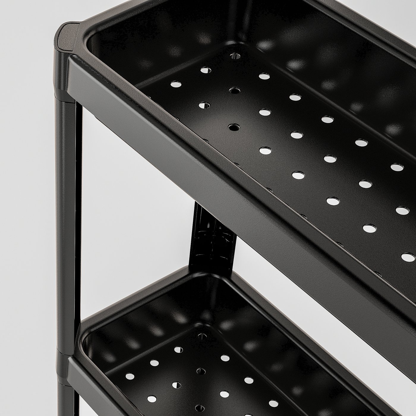 VESKEN cart, black, 211/4x71/8x28