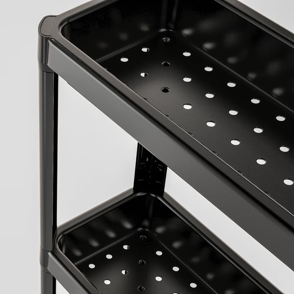 VESKEN Cart, black, 21 1/4x7 1/8x28 "