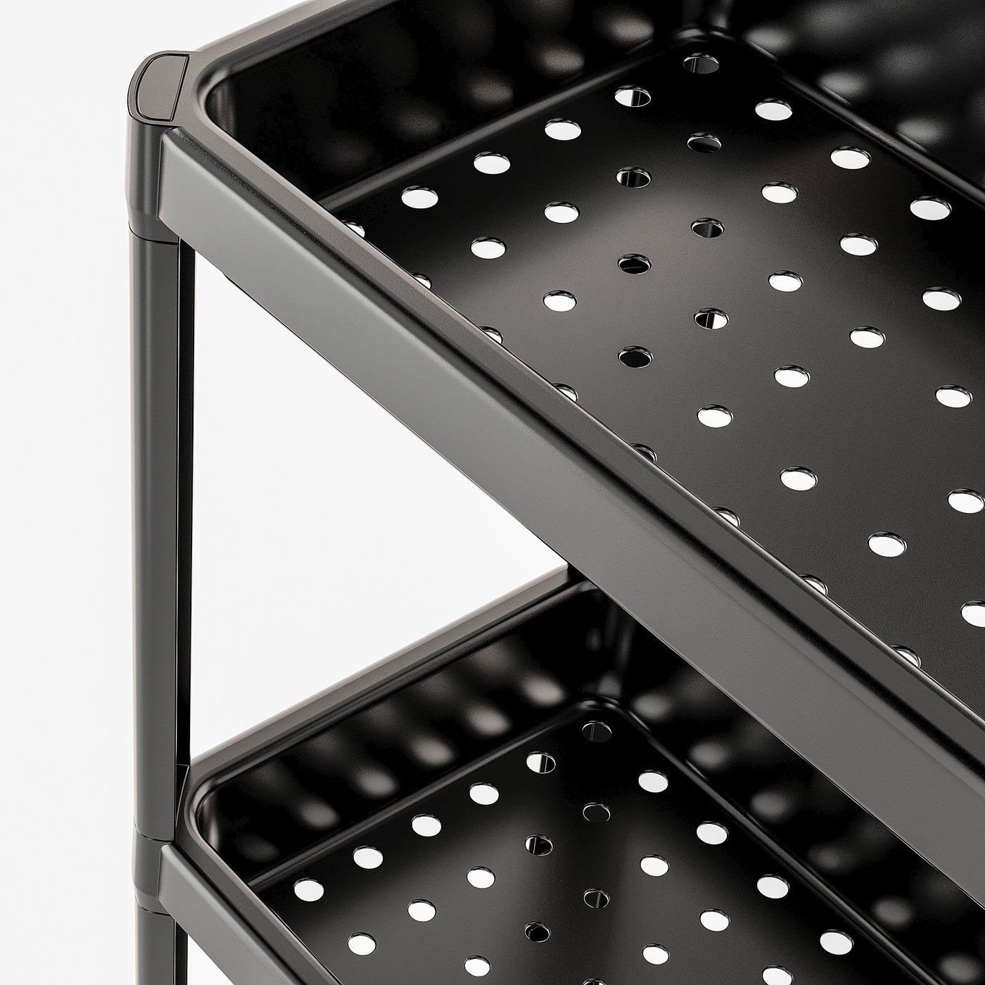 VESKEN Shelf unit, black, 14 1/8x9x39 3/8