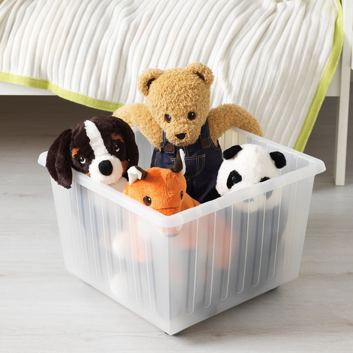 VESSLA storage crate with casters, white, 15 ¼x15 ¼" IKEA