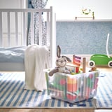 VESSLA Storage crate with casters, white, 15 ¼x15 ¼ "