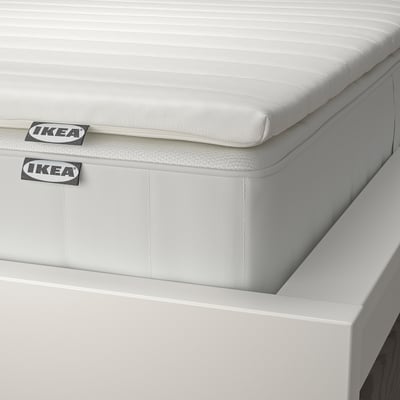 VESTERÖY Mattress and mattress pad, firm white/Näsfjället white, Full