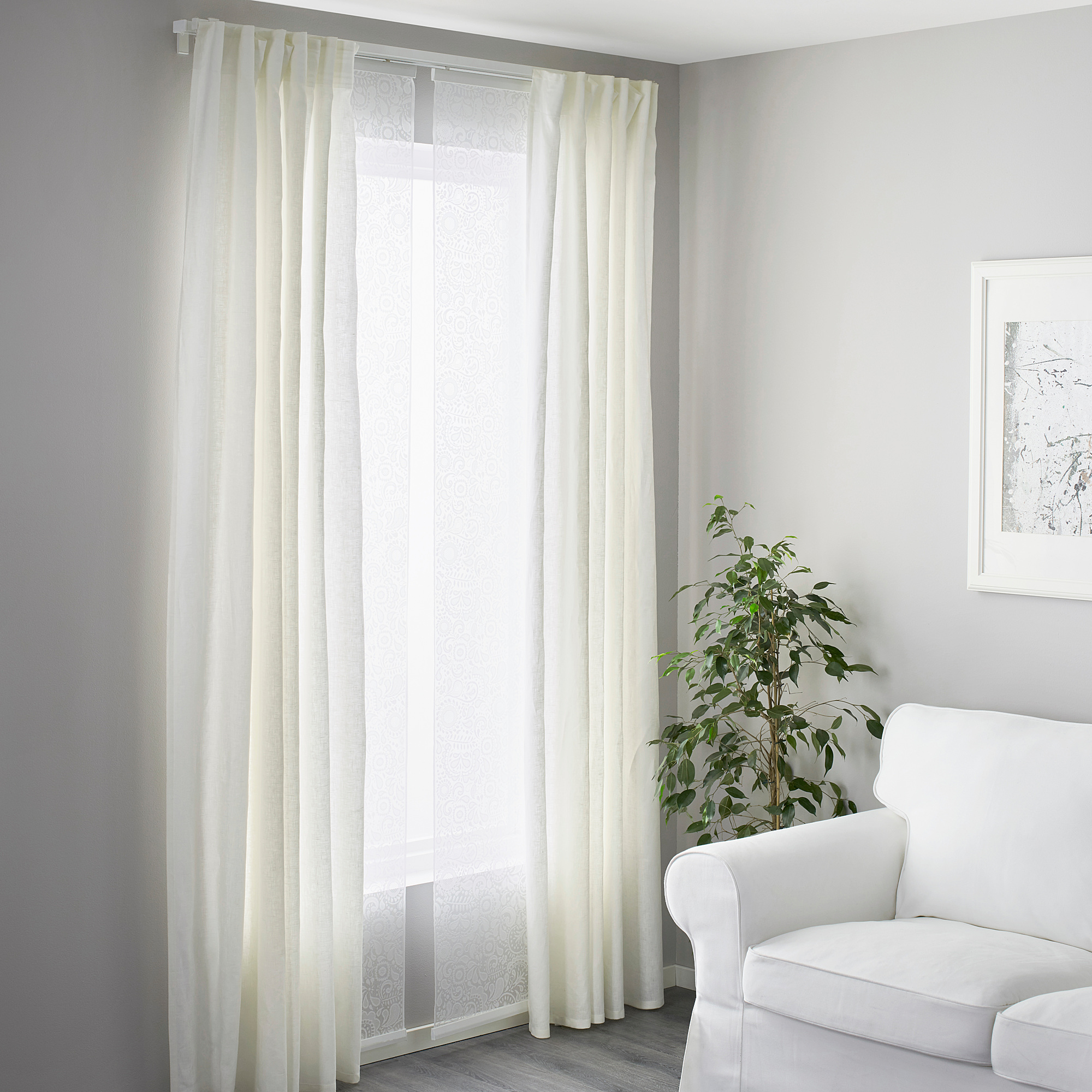VIDGA Triple curtain rail, white IKEA