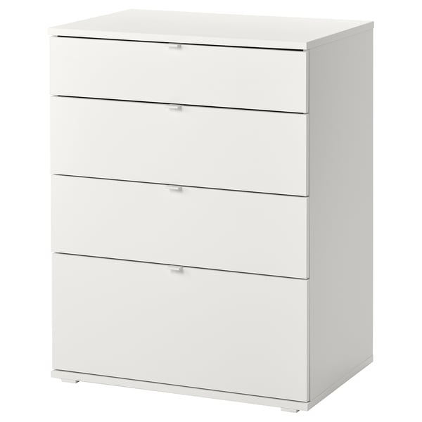 VIHALS 4-drawer chest, white/anchor/unlock function, 271/2x181/2x353/8 ...