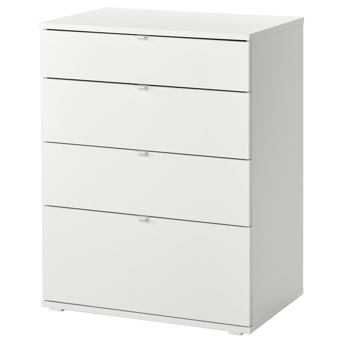 VIHALS 4-drawer dresser, white/anchor/unlock function, 271/2x181