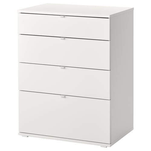 VIHALS 4-drawer dresser, white/anchor/unlock function, 27 1/2x18 1/2x35 3/8 "