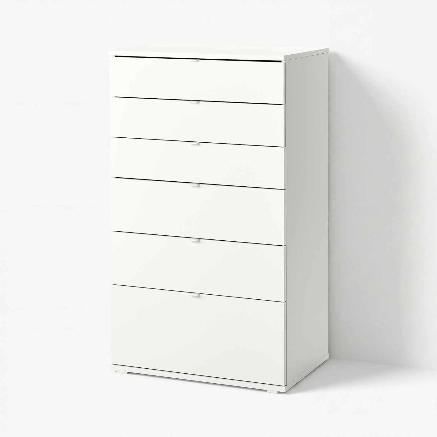 VIHALS 6-drawer dresser, white/anchor/unlock function, 271/2x181