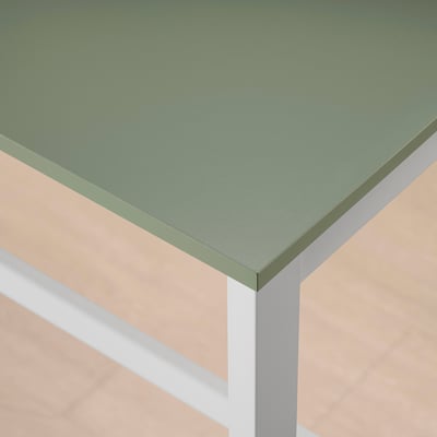 VIHALS Bar table, counter height white/green, 49 1/4x29 1/8x36 1/4 "